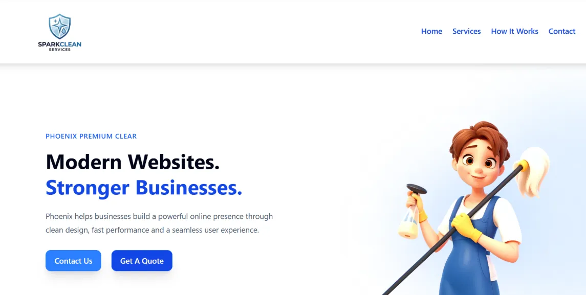 Local Service Business Website website concept